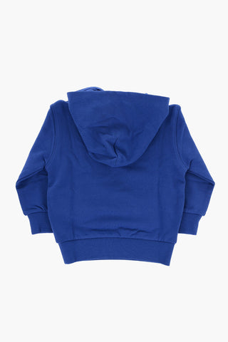 RED TAG Felpa Hoodie SHOODGINNE5 in Tinta Unita con Logo Effetto Bleed-Through