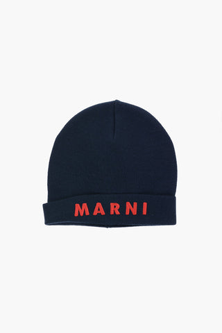 Beanie in Tinta Unita con Logo Ricamato