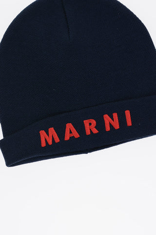 Beanie in Tinta Unita con Logo Ricamato
