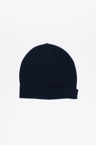 Beanie in Tinta Unita con Logo Ricamato