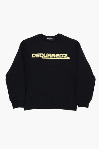 Brushed Cotton RELAX Crew-neck Sweatshirt with Printed logo