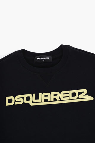 Brushed Cotton RELAX Crew-neck Sweatshirt with Printed logo