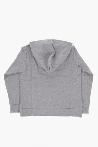 Brushed Cotton Hoodie with Contrasting Logo