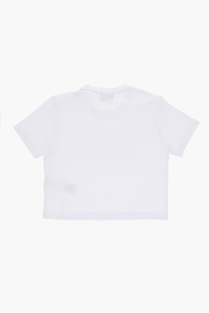 T-shirt Girocollo TYFRIFSL in Cotone con Logo in Velour