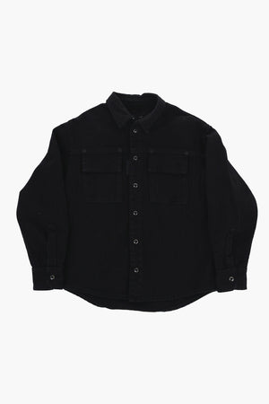 ICON Denim Shirt RELAX in Solid Color with Studs