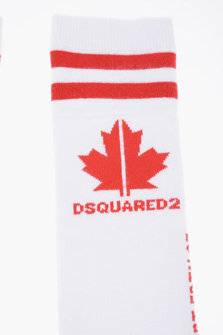 Solid Color Long Socks with Contrasting Details