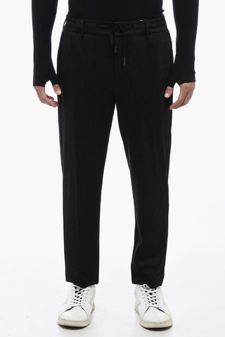 Pantaloni SPIAGGIA in Jersey di Lana con Motivo a Righe