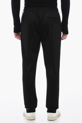 Pantaloni SPIAGGIA in Jersey di Lana con Motivo a Righe