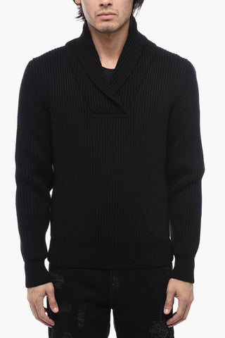 Shawl Neck Wool Pullover