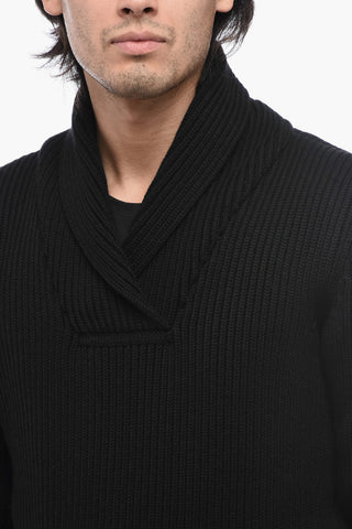 Shawl Neck Wool Pullover