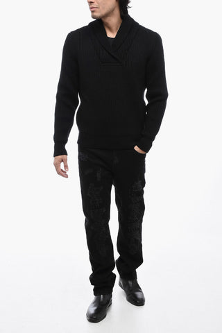 Shawl Neck Wool Pullover