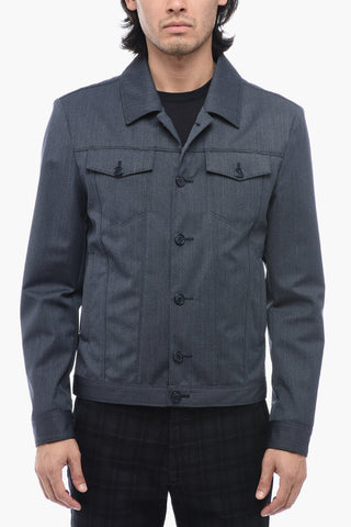ID Overshirt IDENTITY a Tinta Unita con Doppio Taschino