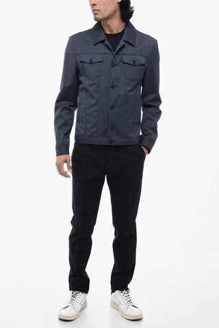 ID Overshirt IDENTITY a Tinta Unita con Doppio Taschino
