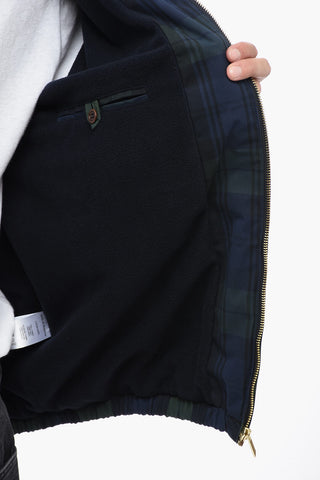 Tartan Windbreaker with Pile Lining