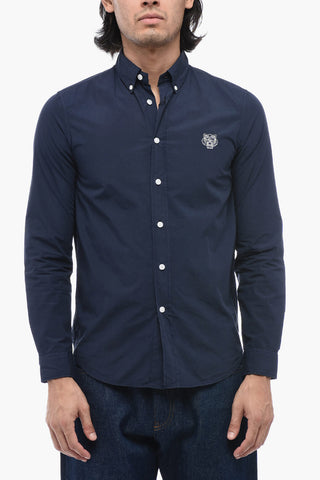 Camicia Button-Down con Logo Ricamato