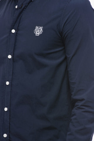 Camicia Button-Down con Logo Ricamato
