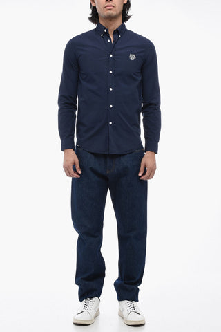 Camicia Button-Down con Logo Ricamato