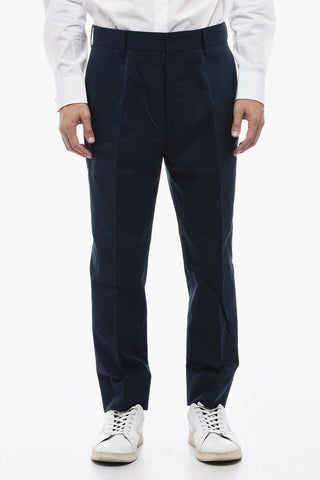 Pantaloni Chino in Cotone Gabardine con Passanti