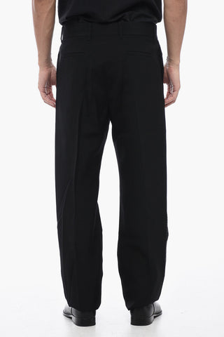Slim Fit Pants with Logoed Band