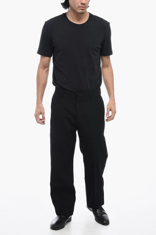 Slim Fit Pants with Logoed Band