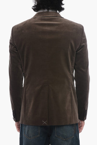 Velvet Blazer with Satin Detailing