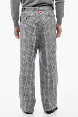 Check Motif Tailored Pants with Pleats