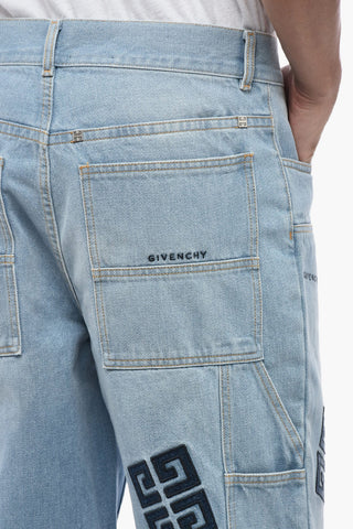 Carpenter Denims with Embroidered Multi -Logo