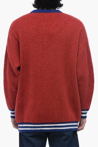 Oversized Cardigan with Sequined Embroidered Band
