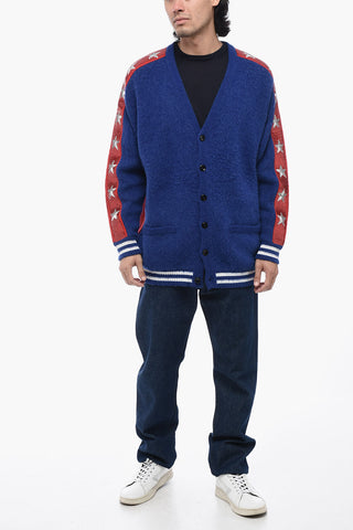 Oversized Cardigan with Sequined Embroidered Band