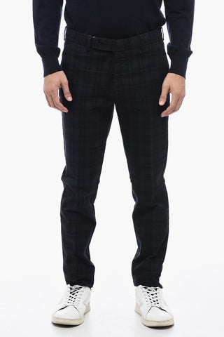 Pantaloni MORELLO Slim Fit con Motivo Check