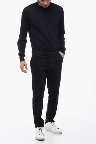 Pantaloni MORELLO Slim Fit con Motivo Check