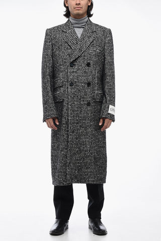 RE-EDITION Double-Breasted Coat with Houndsthooth Motif