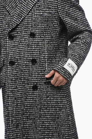 RE-EDITION Double-Breasted Coat with Houndsthooth Motif