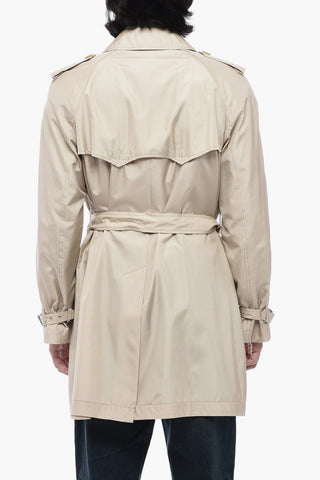 CC BROTHERS Silk Waterproof Trench with Double Breast
