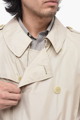 CC BROTHERS Silk Waterproof Trench with Double Breast