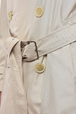 CC BROTHERS Silk Waterproof Trench with Double Breast