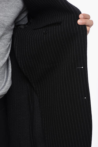 Herringbone Motif Blazer with Embroidered Logo