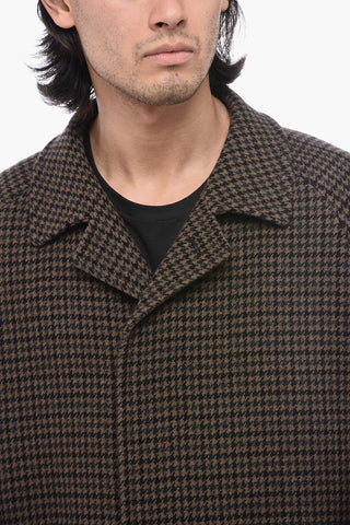 Flared Houndstooth SALOMON Coat with Belt