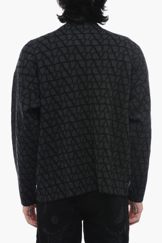 Crewneck Pullover with All-Over Logo