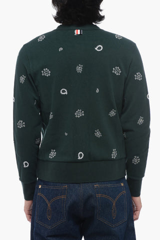 Pique Cardigan with Contrasting Embroideries