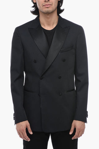 CC COLLECTION Satin REWARD Blazer with Peak Lapel