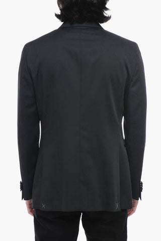 CC COLLECTION Satin REWARD Blazer with Peak Lapel