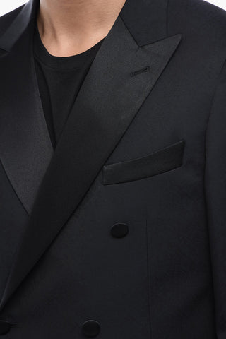 CC COLLECTION Satin REWARD Blazer with Peak Lapel