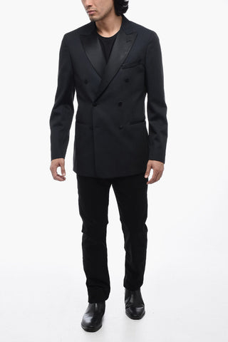 CC COLLECTION Satin REWARD Blazer with Peak Lapel