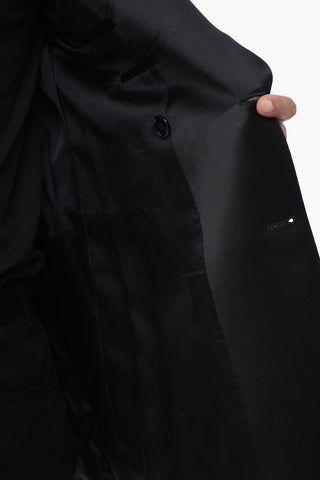 CC COLLECTION Satin REWARD Blazer with Peak Lapel