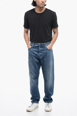 Jeans Regular Fit in Denim Lavaggio Medio 17cm