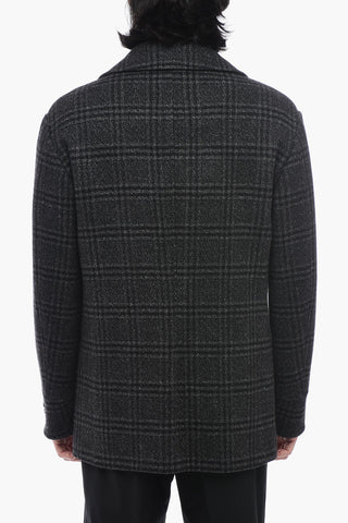 Wool Short Coat with Hidden Placket
