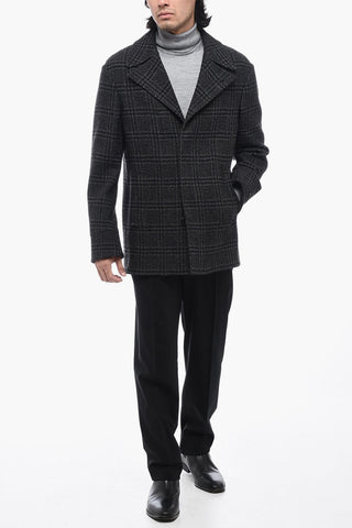 Wool Short Coat with Hidden Placket