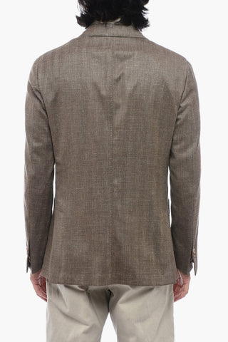 ID Unlined IDENTITY Blazer with Houndstooth Motif