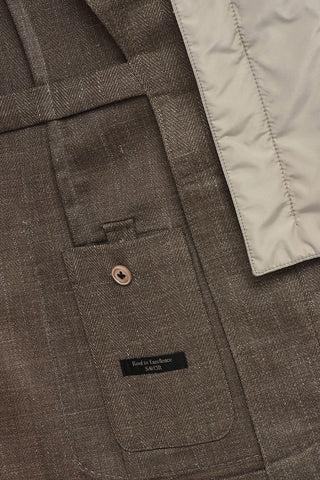 ID Unlined IDENTITY Blazer with Houndstooth Motif